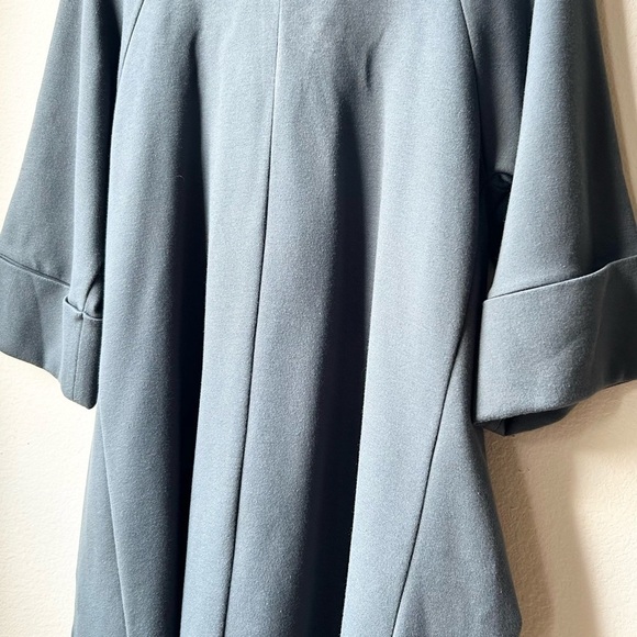 COMFY USA $155 Shawl Collar Draped Pleated Stretch Cuffed Jacket Top Green Sz XS - Picture 10 of 14